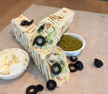 Шаверма Балкания в сливочном соусе и соусе песто