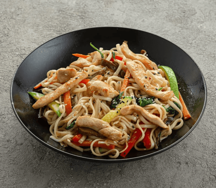 Удон с курицей с соусом терияки