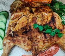 Курица табака на мангале
