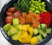 Гавайский Поке с диким лососем