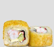 Жареный ролл с креветками