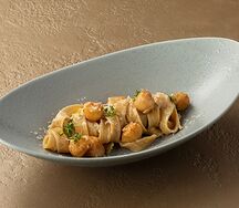 Паста с гребешками