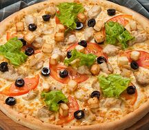 Пицца Цезарь с куриной грудкой