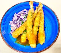 Королевские креветки в кокосовой панировке