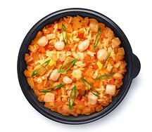 Чесночный рис с курицей