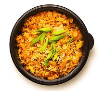 Рис с лососем терияки