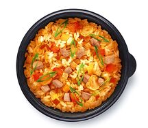 Чесночный рис с тунцом