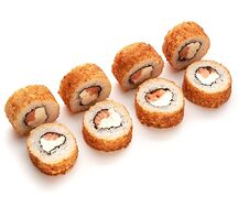 Жареный с лососем