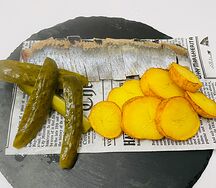 Селедка с маринованными овощами и картофелем по рецепту Булгакова