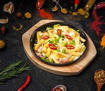 Запечённый картофель с беконом и сыром