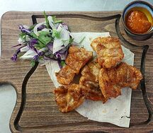 Шашлык из куриного бедра без костей