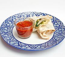 Зелень с сыром в лаваше
