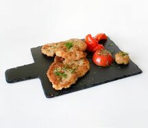 Шницель с овощами на гриле