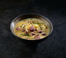 Суп охотничий с колбасками