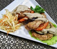Свинина Карри с запеченными овощами