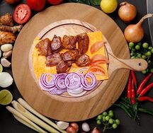 Шашлык из говяжьей печени 