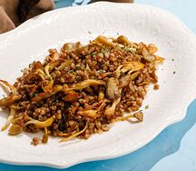 Гречка отварная с грибами