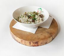Перловка с грибами и сливками