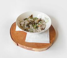 Гречневая каша с грибами и сливками