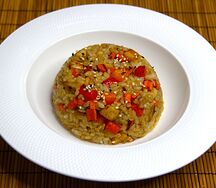 Тяхан с курицей