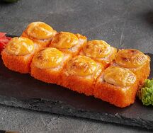 Запеченный острый с грибами