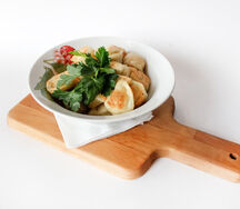 Пельмени куриные жареные