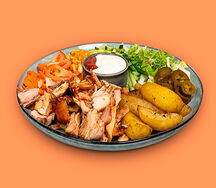 Шаверма на тарелке