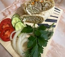 Шаурма с люля-кебабом куриного