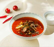 Солянка с копченостями