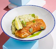 Судак с орзо