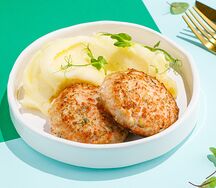 Рыбные котлеты с гарниром