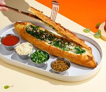 Хрустящая лодочка с люля-кебабом