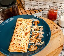Блин с грибами и сыром