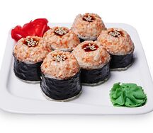 Запеченный ролл Крем-краб и тамаго
