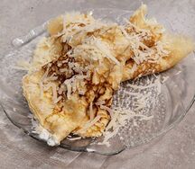 Блинчики с брынзой и кинзой