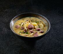 Суп охотничий с колбасками