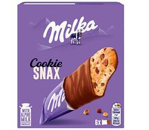 Печенье в шоколадной глазури Milka cookie snax с кусочками шоколада
