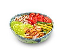 Донбури темпура боул с креветкой под соусом унаги