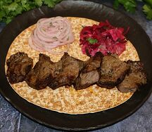 Шашлык из бараньей мякоти 