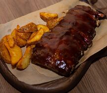 Свиные ребра в соусе BBQ