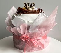 Кулич с шоколадным гнездом к Пасхе