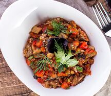 Овощной салат на мангале