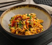 Удон с креветками