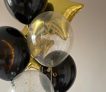 Воздушные шары Чёрный с золотом 