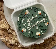 Бенто-торт тёмно-зеленый