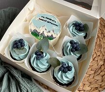 Капкейки и торт Горы для мужчины 