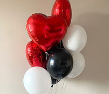 Воздушные шары Красный + чёрный + белый 