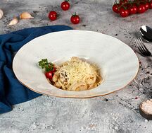 Спагетти с белыми грибами