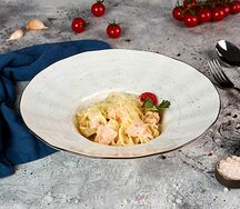 Фетучини с лососем в сливочном соусе