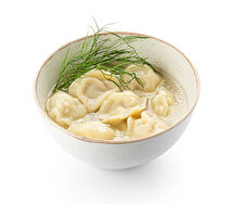 Пельмени с говядиной и зеленью